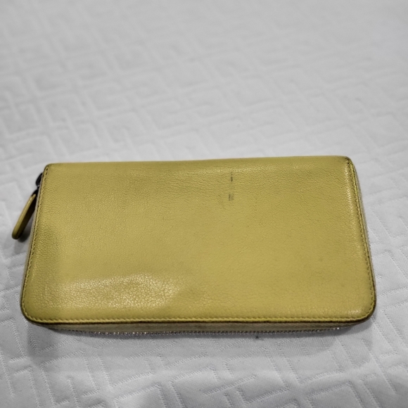 Chanel 25th Anniversary Yellow Goatskin Long Wallet Lucky Clover Logo - Picture 2 of 13